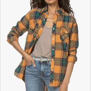 Ragdoll LA yellow flannel plaid shirt